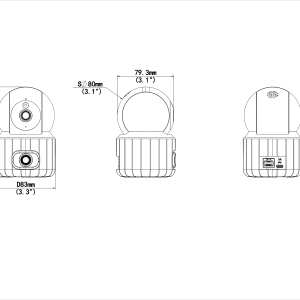5MP + 5MP Dual-Lens Indoor Pan & Tilt Wi-Fi Camera (Uho-S3S-M55F36D)