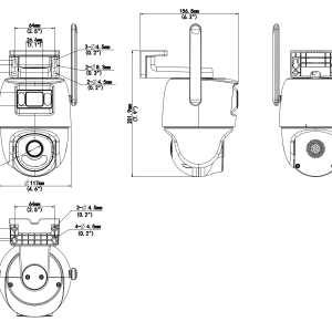 5MP + 5MP Outdoor Dual-Lens Pan & Tilt Wi-Fi Camera (Uho-P2S-M55F34)